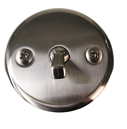 Westbrass R92-07 3-1/8" Trip Lever Tub Trim Set with 2-Hole Overflow Faceplate, Satin Nickel - Image 3
