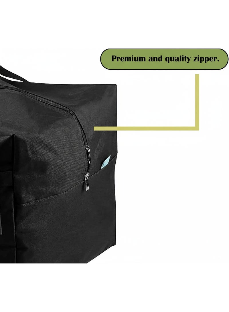 Dunekart 100L Extra Large Storage Travel Bag, Heavy Duty Foldable Duffle with Reinforced Handles & Zipper, Portable Organizer for Clothes, Bedding, Moving, Camping & Home Storage - Image 5