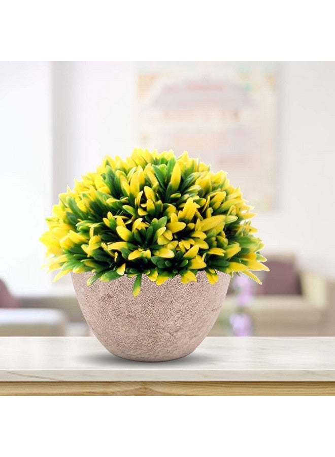 XTORE Xtore® Artificial Plants Vase Set Plastic Plants Artificial Flower in Pot Wedding Home Garden Office Decoration,Brown  - Image 3