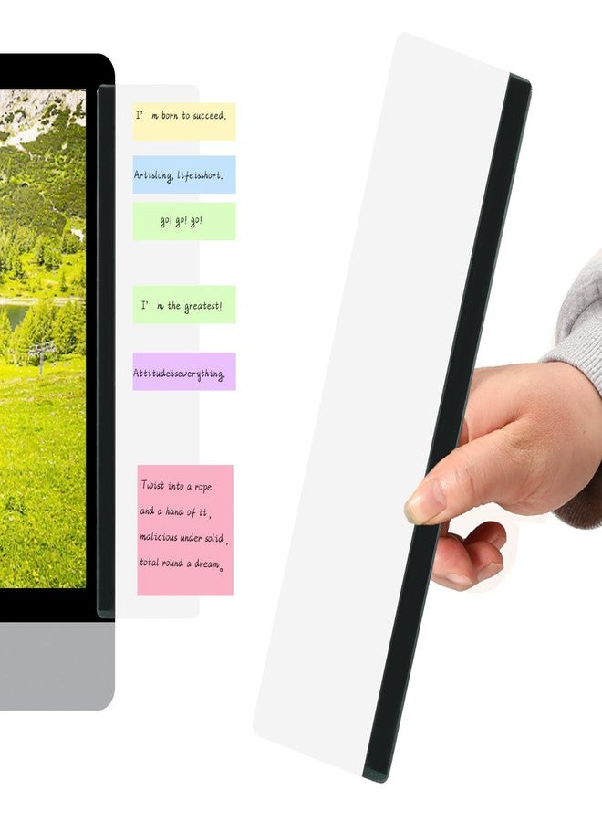 CXWUZH لوحة ملاحظات للشاشة (قطعتان) - ملحقات مكتبية - حامل ملاحظات لاصقة لشاشة الكمبيوتر - لوحة ملاحظات أكريليك مكتبية للنساء والرجال - للمنزل والمكتب - Image 2