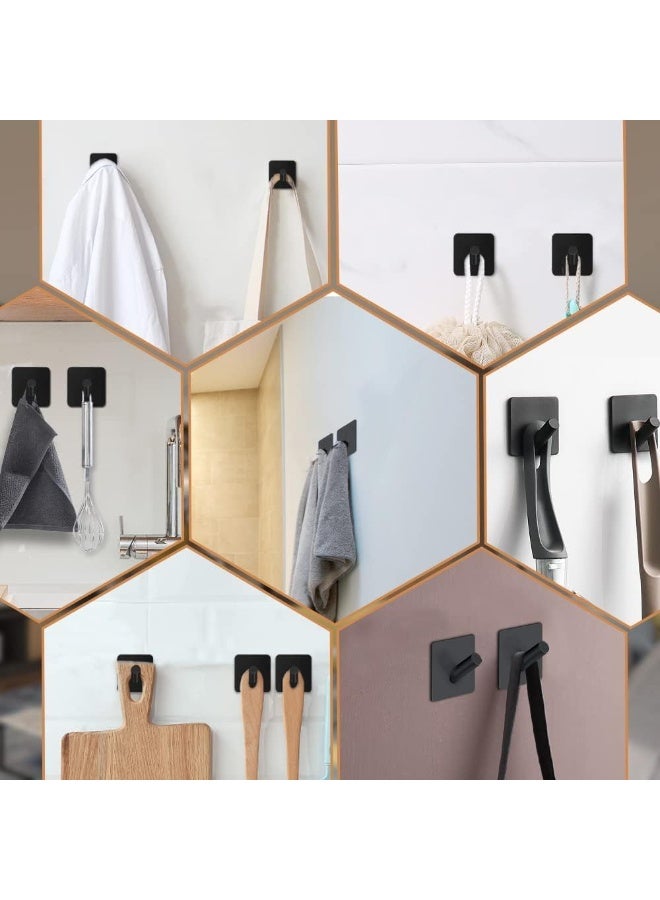 TRASSLE Heavy Duty Adhesive hooks, Bathroom Hooks 6 Pack, Stick on Wall Hooks for Doors/Bathrooms/Coat/Robe/Kitchen, Wall Hangers without Nails  - Image 4