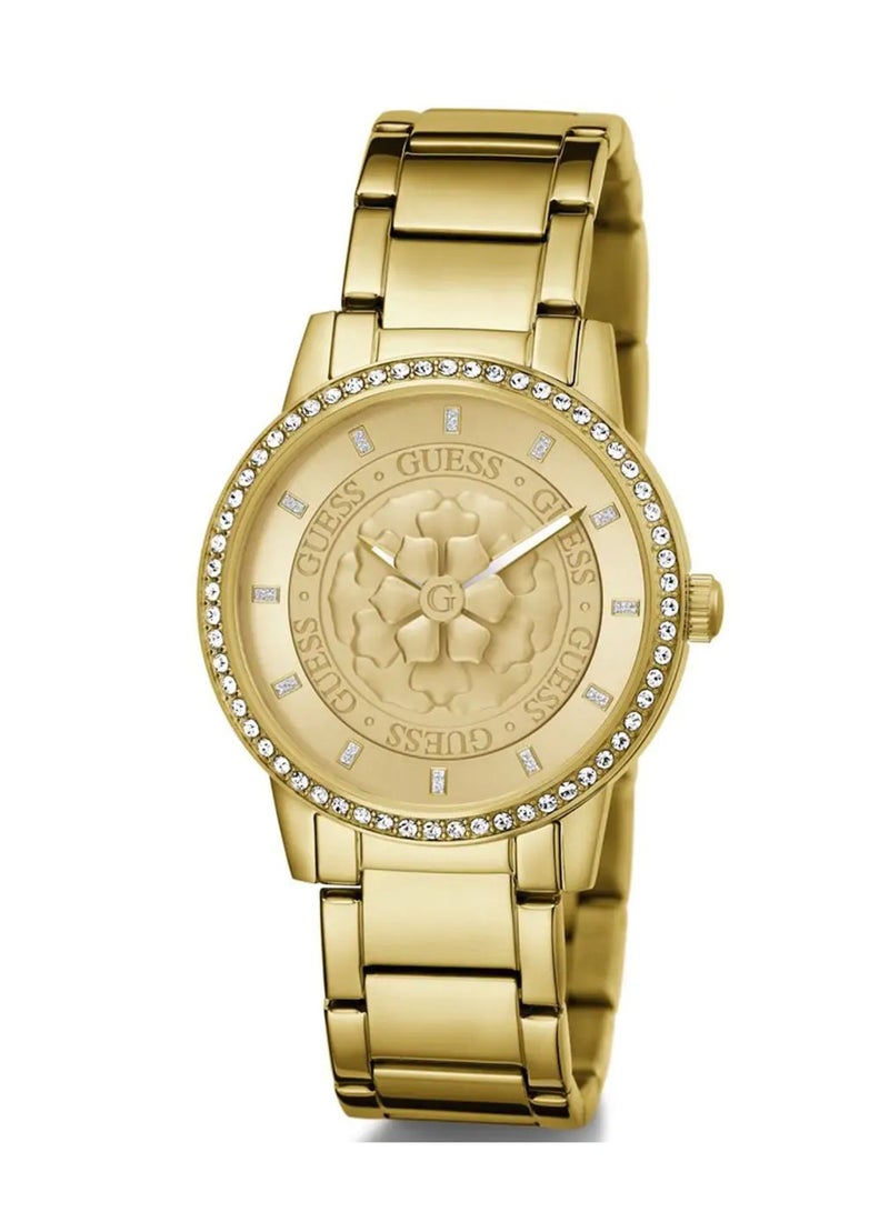 GUESS Petal Women’s Analog Quartz Gold Stainless Steel Watch GW0747L2 - 36mm - Image 5