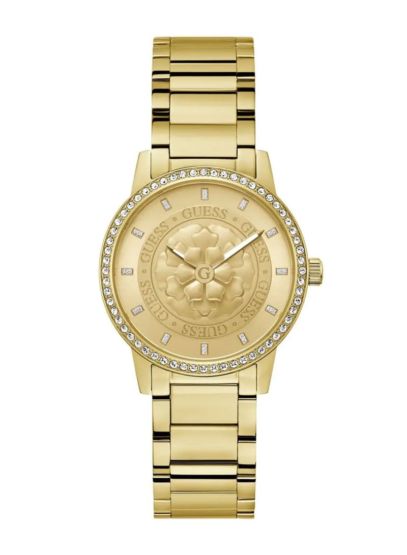 GUESS Petal Women’s Analog Quartz Gold Stainless Steel Watch GW0747L2 - 36mm - Image 1