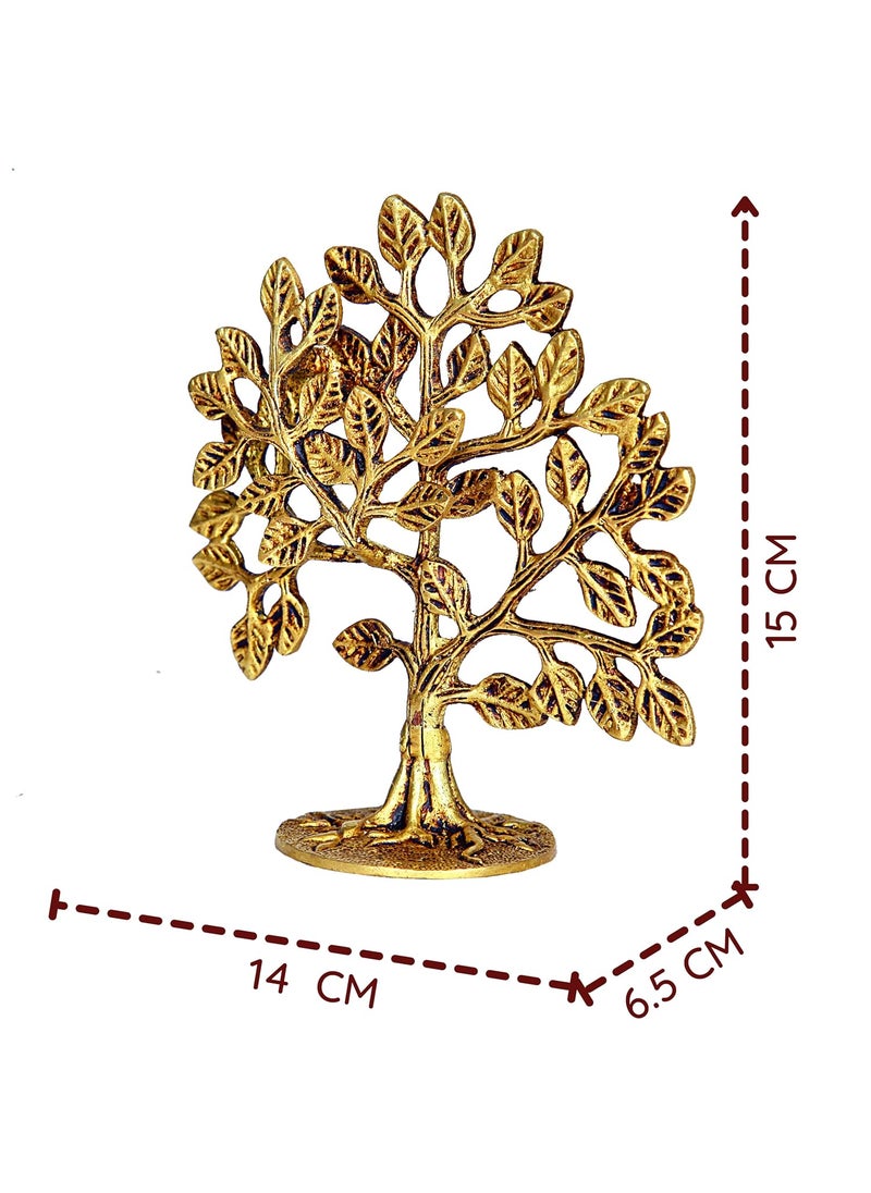 anciently Anciently Karpaga Viruksham Tree | Kalpavriksha Tree | Kalpa Vruksha Tree Brass, 15cm Height, Gold Colour - (1 Piece)  - Image 2