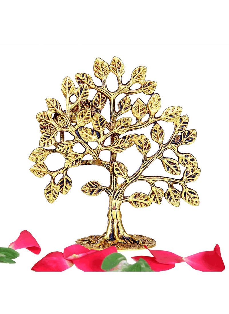 anciently Anciently Karpaga Viruksham Tree | Kalpavriksha Tree | Kalpa Vruksha Tree Brass, 15cm Height, Gold Colour - (1 Piece)  - Image 1