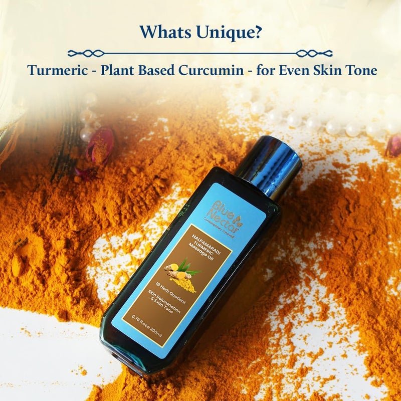 Blue Nectar Nalpamaradi Thailam Skin Brightening Treatment Oil Plant Based Body Oil and Face Oil for Glowing Skin Infused with Turmeric Amla and Manjistha 16herbs 100ml - Image 2