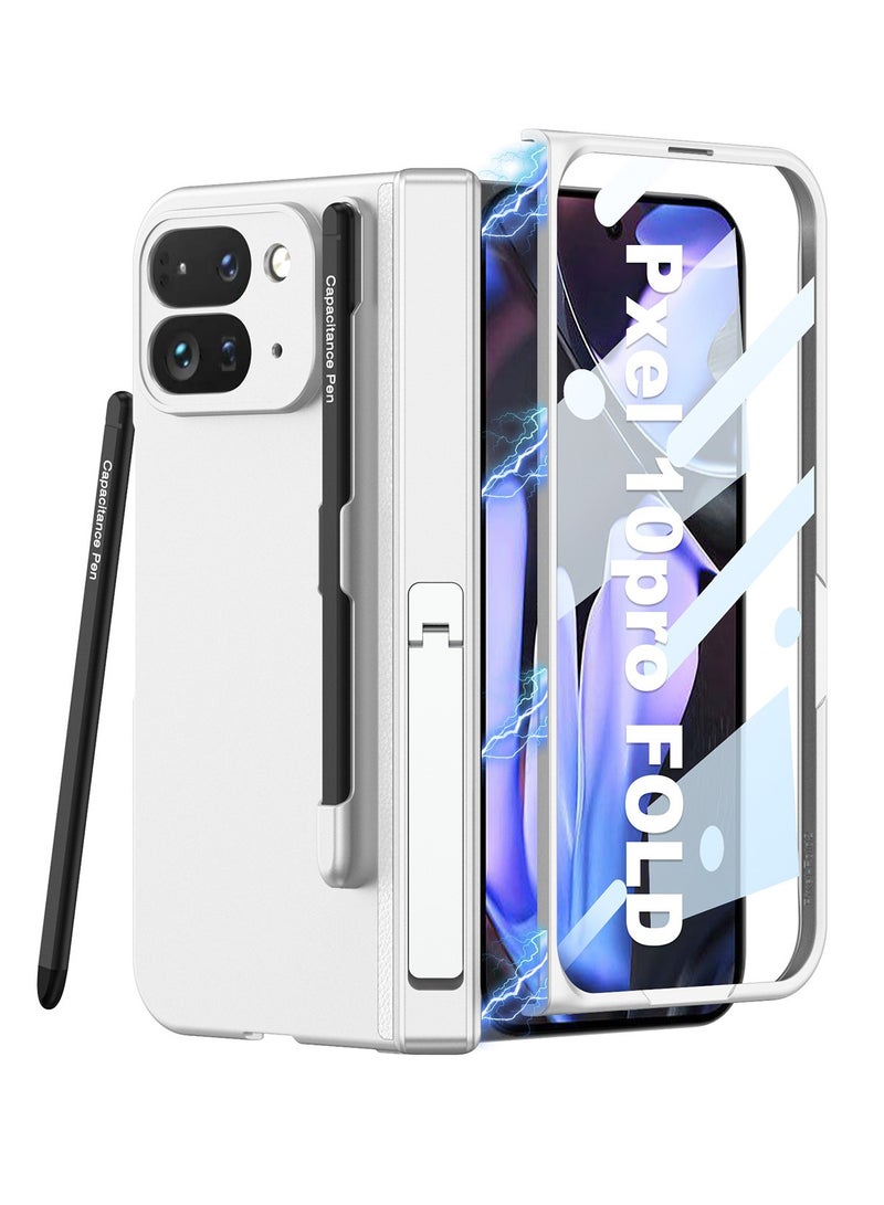حافظة متوافقة مع Google Pixel 10 Pro Fold (2025) مع حامل قلم وقلم، واقي شاشة مع قاعدة لحافظة Pixel Fold 10 Pro