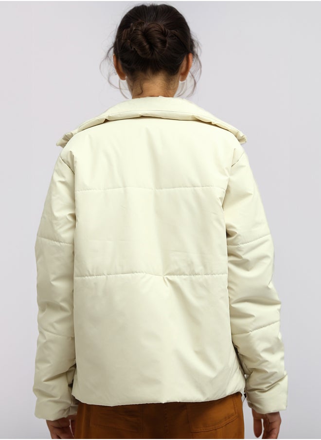 RAVIN Feminine Winter Long Sleeve Bomber Jacket  - Image 3