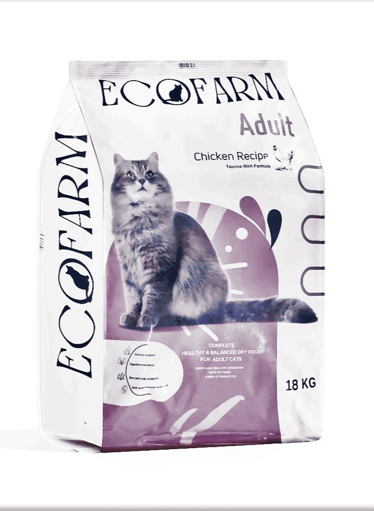 أيكو فارم إيكوفارم طعام جاف للقطط البالغة 18 كجم - Image 1