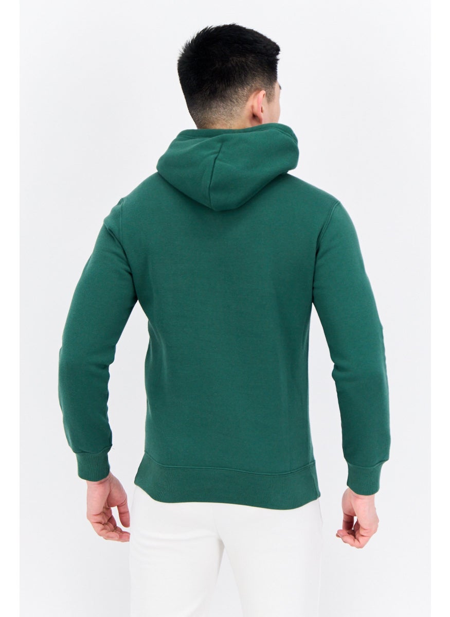 Champion Men Comfort Fit Long Sleeve Outdoor Sweatshirts, Green  - Image 3