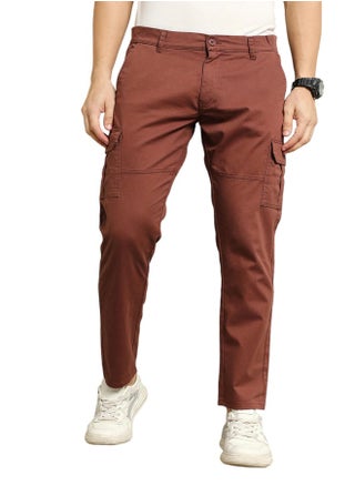 Men's Brown Cotton Blend Solid Pattern Full Length Cargo Regular Fit Trouser - pzsku/Z928423F9EB3201621CE7Z/45/_/1725374986/d518a299-f8c1-4188-9287-7d068608f6aa