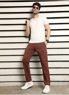 HIGH STAR Men Brown Trousers  - Image 5