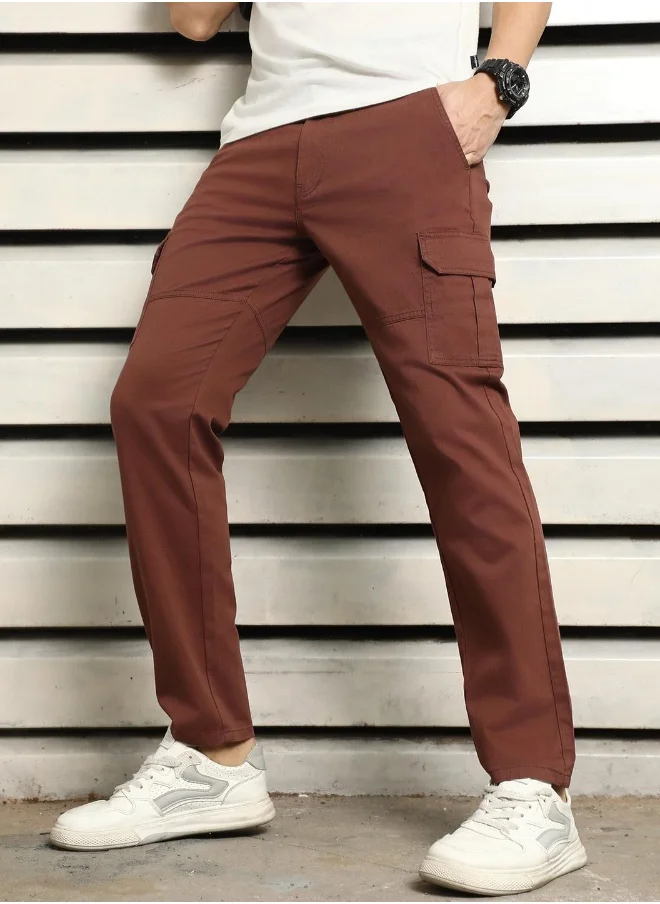 هاي ستار Men Brown Trousers