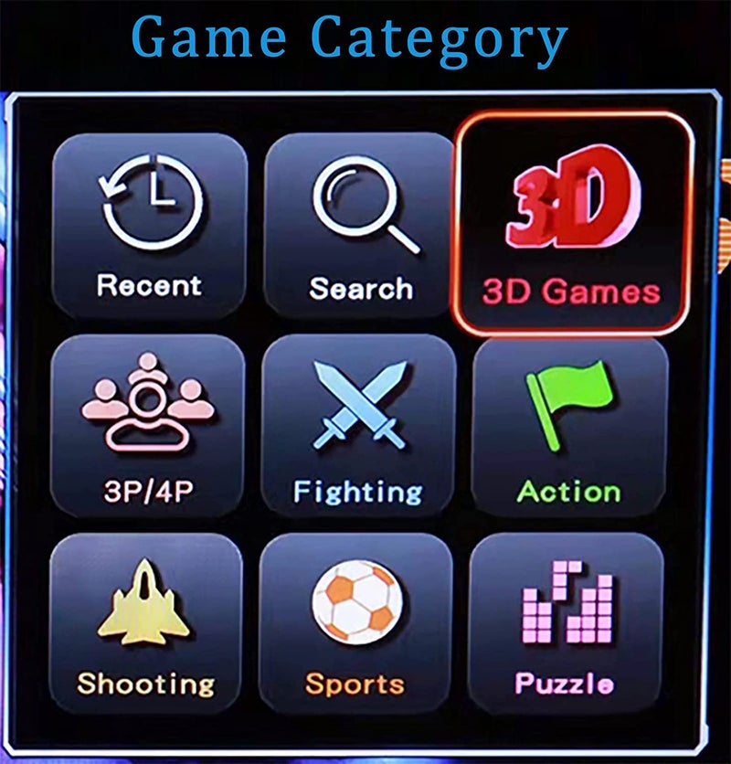 FVBADE [32000 Game in 1] 78S Pandora Box Retro Games Arcade Game Console with Two Separate Host for PC & Projector & TV 3D Games 1-4 Players Category Favorite List Save/Search/Hide/Pause/Delete - Image 3