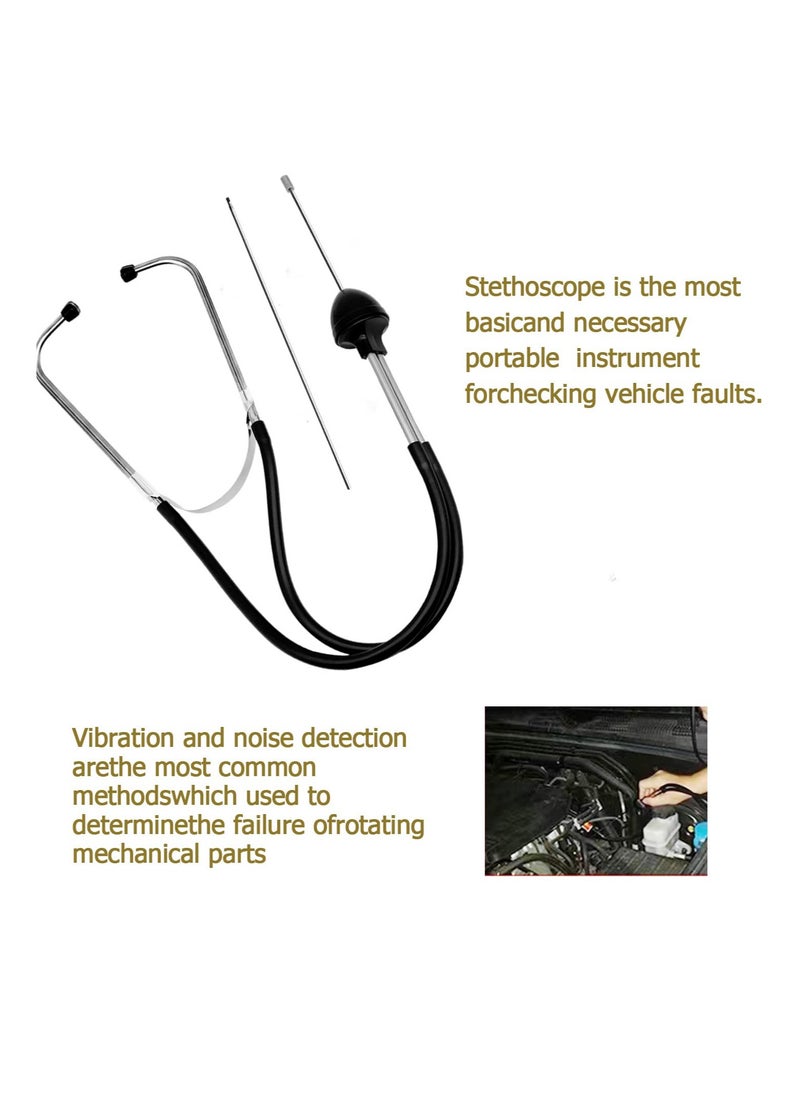 Generic Mechanic Stethoscope, Automobile Cylinder Stethoscope Noise Abnormal Sound Diagnostic Instrument Auto Stainless Steel Mechanic Listening equipment Hearing Tool Repair Set Kit  - Image 3
