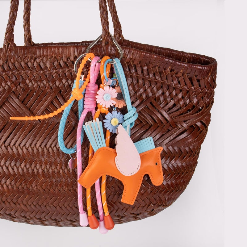 Georgie Porgy Bag Charms Keychains Clothing Accessories for Women Handbags Purse Backpack Sports Bag Pendant Gift for Girls (Horse Flowers Bloom) - Image 5