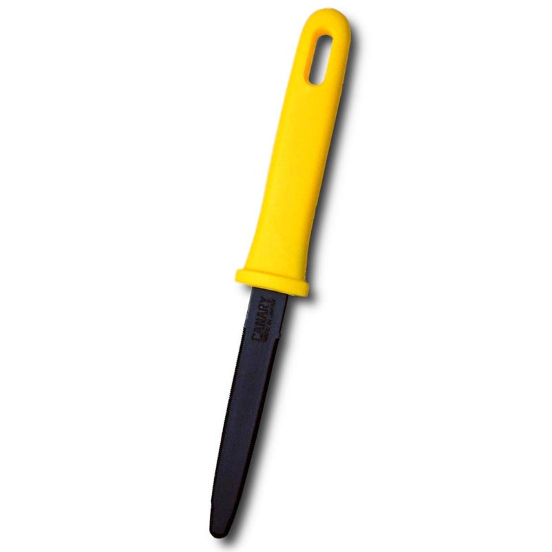 CANARY Corrugated Cardboard Cutter Dan Chan 7.5", Safety Box Cutter Knife [Non-Stick Coated Blade], Made in JAPAN, Yellow (DC-190F-1) - Image 1