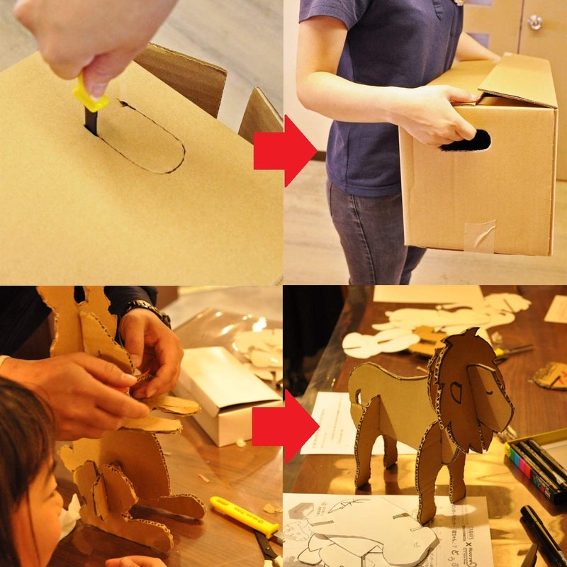 CANARY Corrugated Cardboard Cutter Dan Chan 7.5", Safety Box Cutter Knife [Non-Stick Coated Blade], Made in JAPAN, Yellow (DC-190F-1) - Image 4