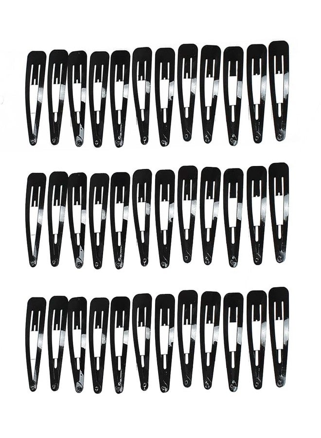 YouBella YouBella Fashion Jewellery Hair Accessories Set of 36 Black Tic Tac pins for Girls and Women (Black) (Large) - Image 2