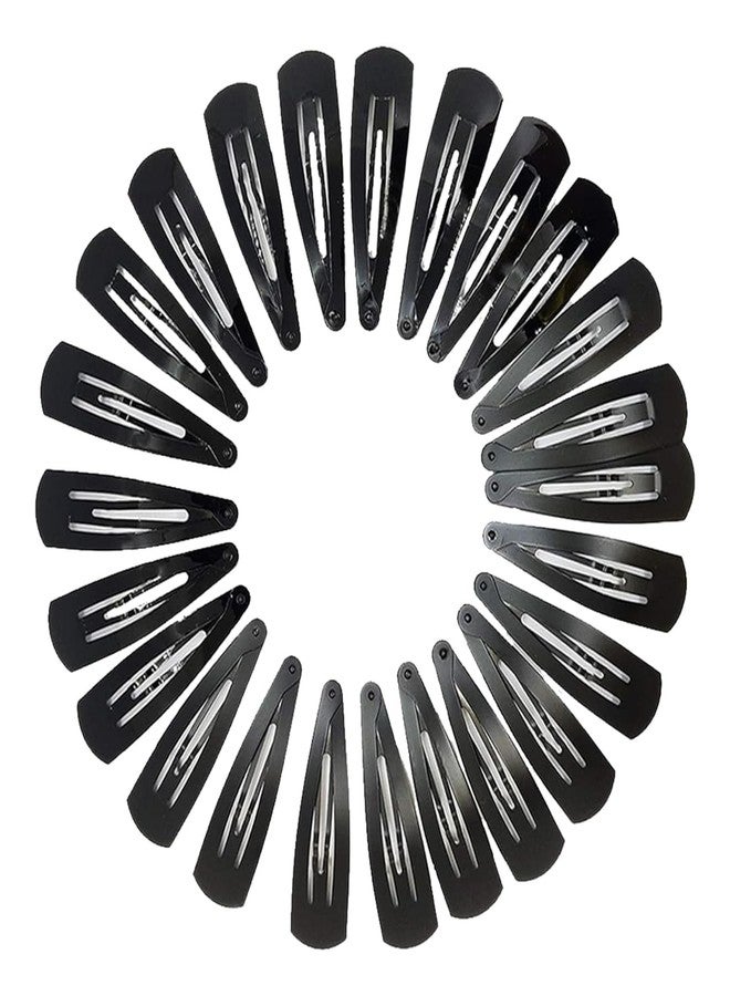 YouBella YouBella Fashion Jewellery Hair Accessories Set of 36 Black Tic Tac pins for Girls and Women (Black) (Large) - Image 1