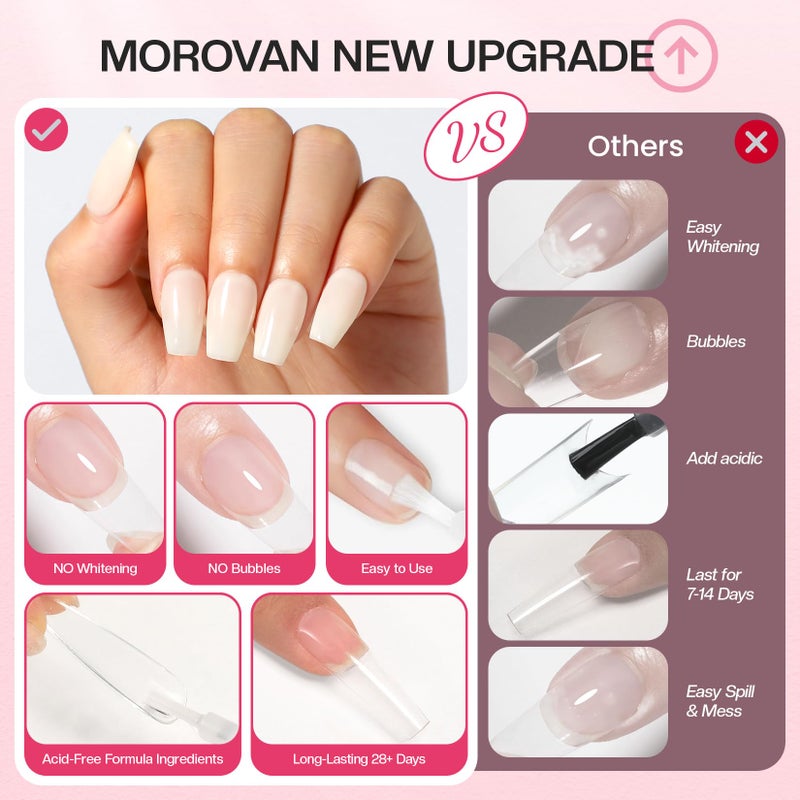 Morovan Super Strong Nail Glue: Glue for Press Ons & Acrylic & Fake Nails Tips Brush on Long-Lasting Fast-Drying No U V Light Needed for Beginners DIY Home or Salon Manicure - Image 5