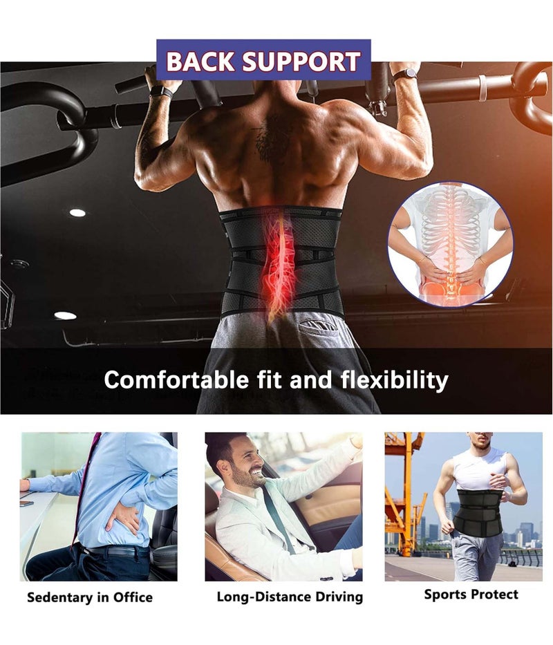 MOLUTAN Waist Trainer Trimmer for Men Tummy Control Shapewear Neoprene Sweat Belt Slimming Body Shaper Black - Image 5