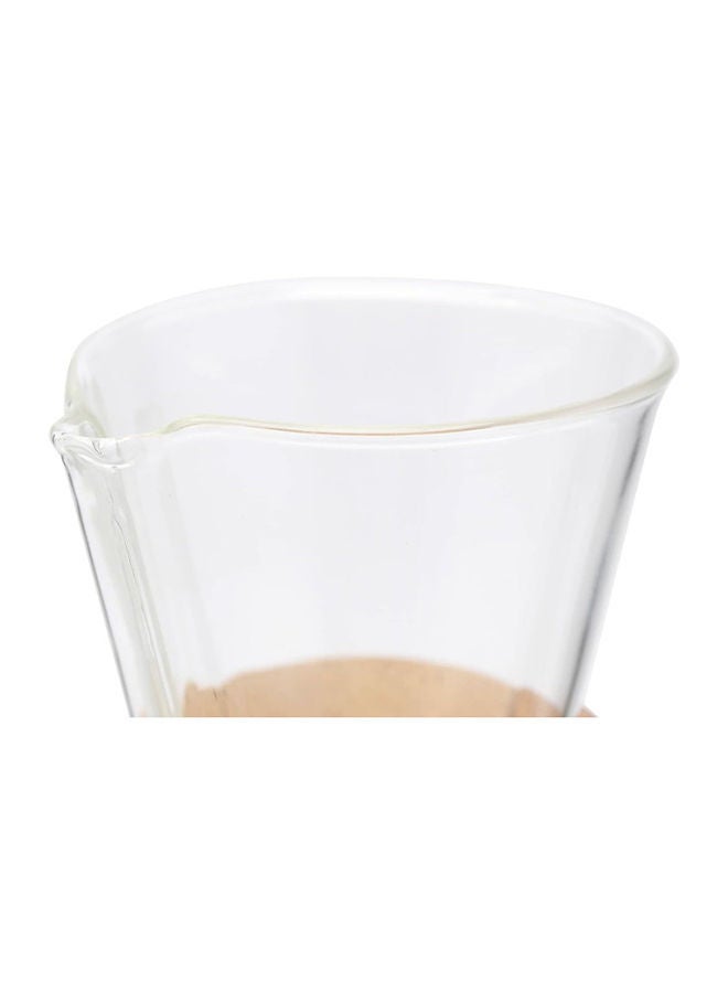 Trust 2-Piece Glass Coffee Server With Stainless Steel Filter With Wooden Handle 600 Milliliter Silver/Brown/Clear  - Image 5