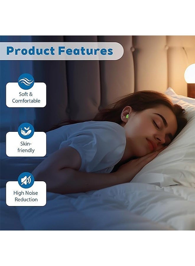 Aideli 10PCS Ultra Soft Foam Ear Plugs for Sleep, 38dB Noise Cancelling Sound Blocking for Sleeping, Travel, Work and Studying - Image 5