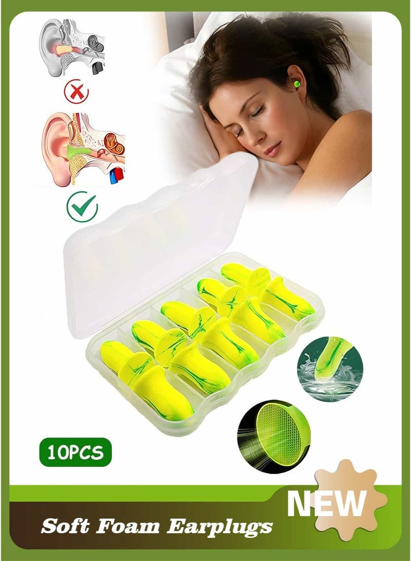 Aideli 10PCS Ultra Soft Foam Ear Plugs for Sleep, 38dB Noise Cancelling Sound Blocking for Sleeping, Travel, Work and Studying - Image 1