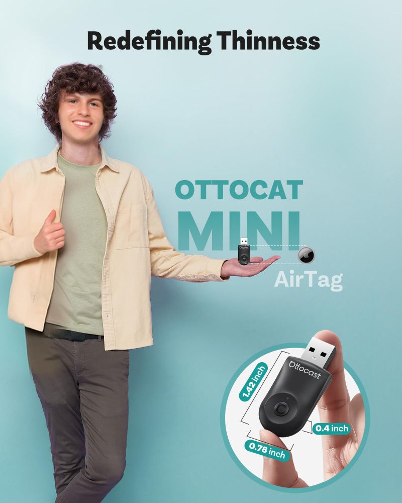 OTTOCAST Mini 2025-2-in-1 Wireless CarPlay/Android Auto Adapter, 5GHz WiFi, Auto Connect for 2016+ Cars - Image 5