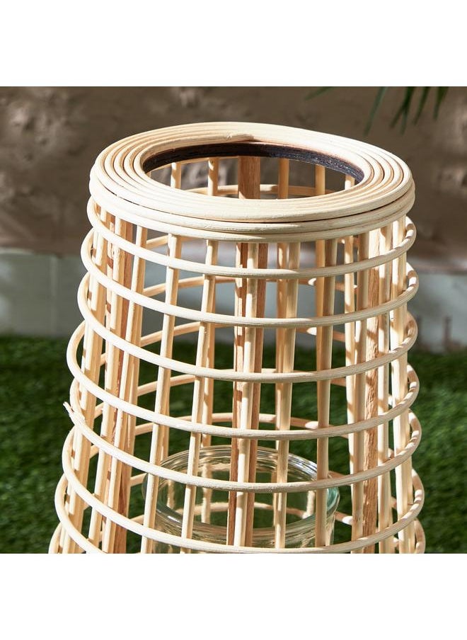 Modern Bamboo Rattan And Wood Lantern With Glass Votive - pzsku/Z9284AF67C0D56A41D863Z/45/_/1720281352/926b54fc-8b28-40f0-a21e-18a0e013fb5c