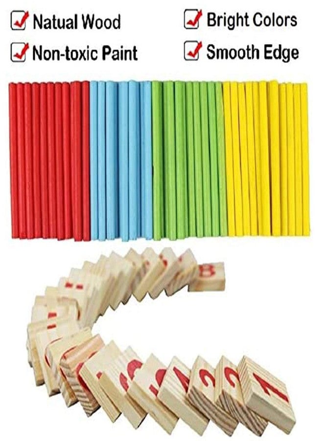 KUTOI Counting Number Blocks and Sticks | Montessori Toys for Kids Learning| Homeschool Supplies for Math manipulatives | Toddlers Educational Wooden rods with Storage Tray - Image 3