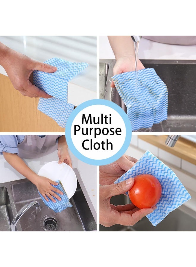 HOMESTAR 50 Count/Pack Disposable Cleaning Towels and Dish Cloths, Reusable Towels, Handy Cleaning Wipes, Disposable Dish Rags for Kitchen, Blue, 30x30cm - Image 3