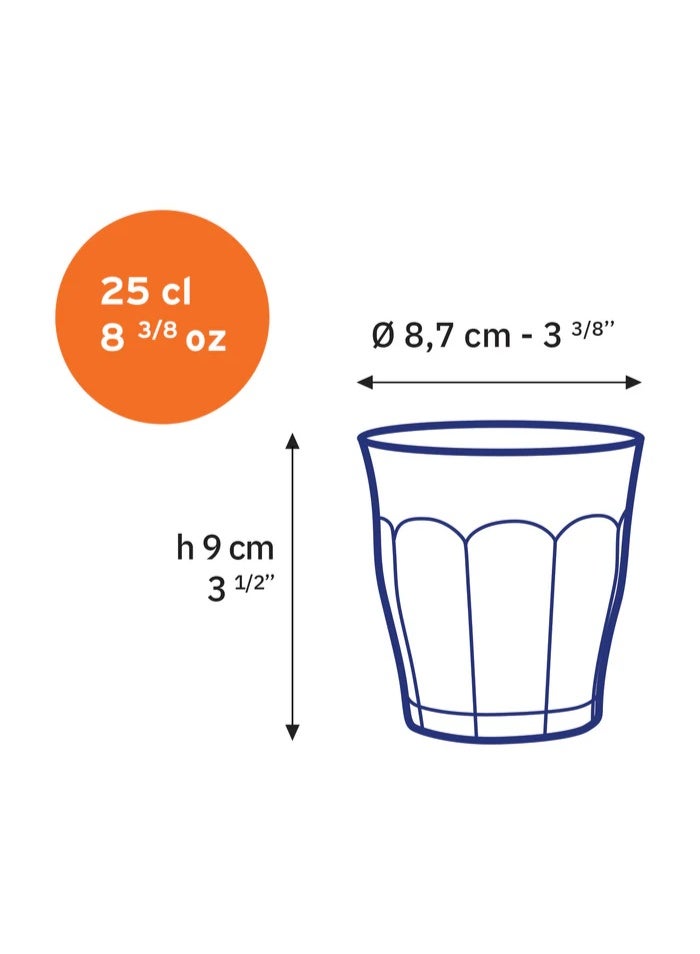 دوراليكس كوب دوراليكس لو بيكاردي® أمبر (مجموعة من 6 قطع)، 250 مل، أمبر - Image 2