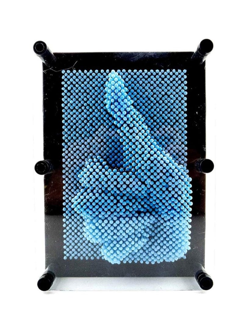 عام تمثال إبر ثلاثي الأبعاد، لوحة فن الإبر ثلاثية الأبعاد، لعبة شكل اليد بارز بالإبر، فن الإبر الكلاسيكي، لعبة كبيرة للأطفال والكبار - باللون الأزرق الفاتح - Image 3