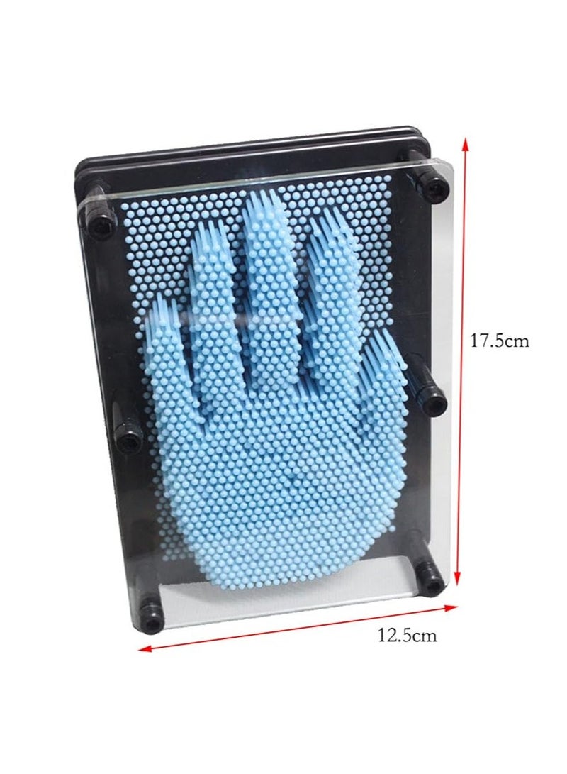 عام تمثال إبر ثلاثي الأبعاد، لوحة فن الإبر ثلاثية الأبعاد، لعبة شكل اليد بارز بالإبر، فن الإبر الكلاسيكي، لعبة كبيرة للأطفال والكبار - باللون الأزرق الفاتح - Image 4