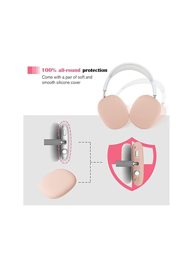 Procases Hard Case for New Earbuds Max, Travel Carrying Headphone Case with Silicone Earpad Cover & Mesh Pocket, Earbuds Max Protective Portable Storage Bag -Pink - Image 5