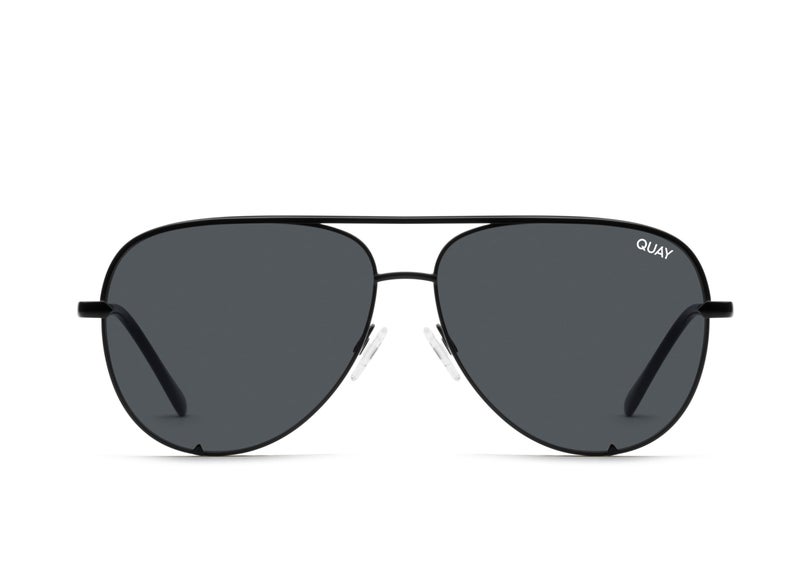 Quay - Sunglasses for Men & Women, Polarized Aviator Lenses with UV Protection, Oversized Sunglasses (High Key Extra Large, Black) - Image 1