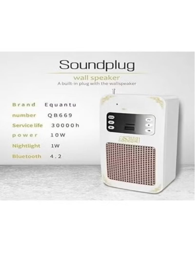 JAJEEK Quran Speaker with Wireless Remote Control | Clear Voice MP3 Player with Repeat Function | Wall Mounted, 8GB TF Card for Easy Quran Recitation & Learning | Perfect for Spiritual Enhancement - Image 3