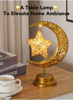 Ramadan Eid Decoration LED Decorative Light Moon Star Table Lamp, Battery Operated Crescent Moon Desk Lamp, Night Light Mood Light for Home Decor Bedroom Bedside Table Dining Living Room Office - pzsku/Z9284F9AACFE43D581DD1Z/45/_/1729070858/0207003f-83f4-4555-a002-6edc65b6c98b