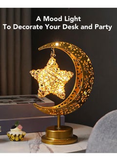 Ramadan Eid Decoration LED Decorative Light Moon Star Table Lamp, Battery Operated Crescent Moon Desk Lamp, Night Light Mood Light for Home Decor Bedroom Bedside Table Dining Living Room Office - pzsku/Z9284F9AACFE43D581DD1Z/45/_/1729070859/0dc9f719-f678-409b-9b1a-3d26bfb02c89