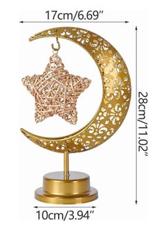 Ramadan Eid Decoration LED Decorative Light Moon Star Table Lamp, Battery Operated Crescent Moon Desk Lamp, Night Light Mood Light for Home Decor Bedroom Bedside Table Dining Living Room Office - pzsku/Z9284F9AACFE43D581DD1Z/45/_/1729070899/1d0789ad-fc4a-4a0d-9d08-03467f745048