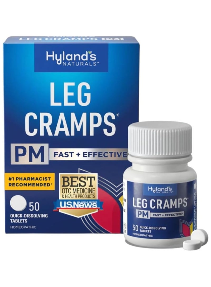 Hyland's Naturals Leg Cramps Pm Tablets Nighttime Formula Natural Relief Of Calf 50 Count 