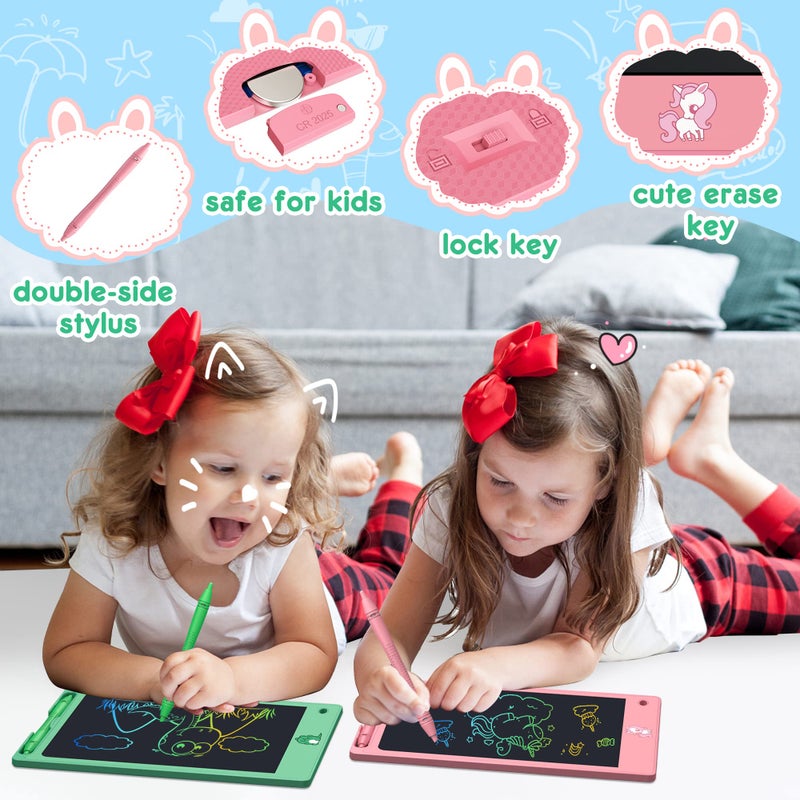 FLUESTON LCD Writing Tablet for Kids,Drawing Tablet for Boys Girls 3 4 5 6 7 8 Year,8.8 Inch 3pcs in 1 Pack Drawing Pad Toy Christmas Birthday Gifts for Toddler,Doodle Board Cute Dinosaur Unicorn - Image 2