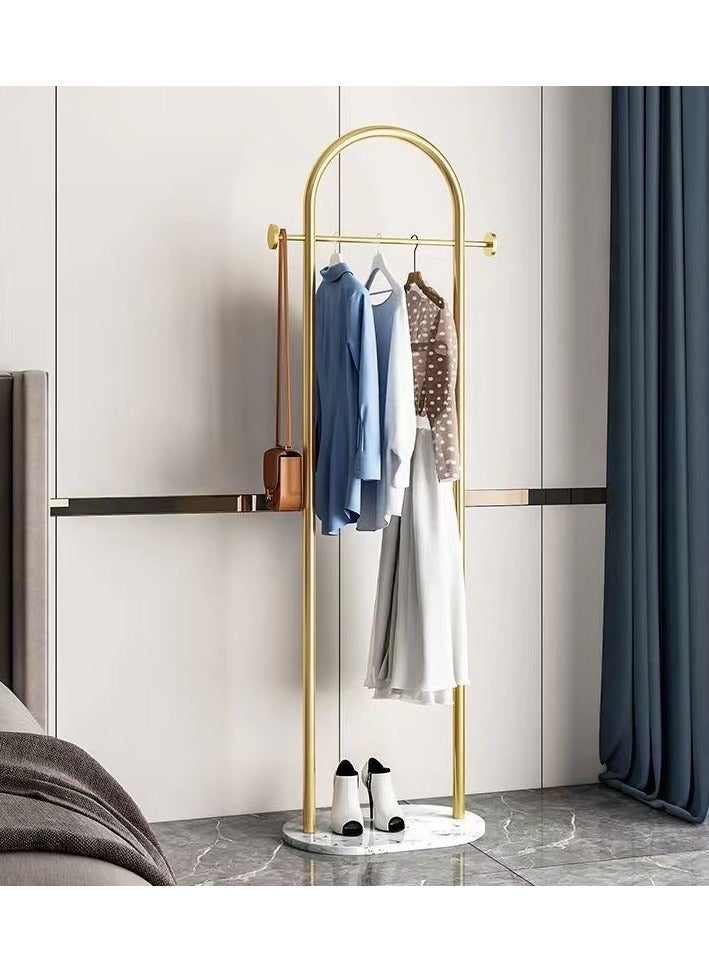 إسكدنيا معطف القوس المعدني الرف الحر مع الرخام الثقيل مستقر قاعدة معطف قوي الرف حمالة للملابس/الحقائب/القبعات الذهبية معطف الرف حمالة لمدخل غرفة النوم مكتب ضيق المكان - Image 3