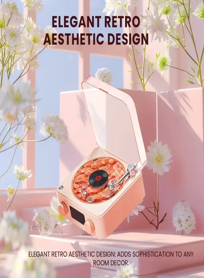 AROAQ Multifunctional White Noise Stereo Wireless Speaker with 4 Natural Sounds, Immersive RGB Projection, Adjustable Ambient Light, Wireless Audio, Supports 4 Playback Modes, Retro Turntable Design, Perfect for Holiday Gifts , Green - Image 4