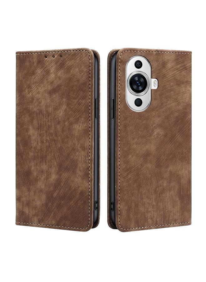 S-TOP Case For Huawei nova 11 4G RFID Anti-theft Brush Magnetic Leather Phone Case - Image 1