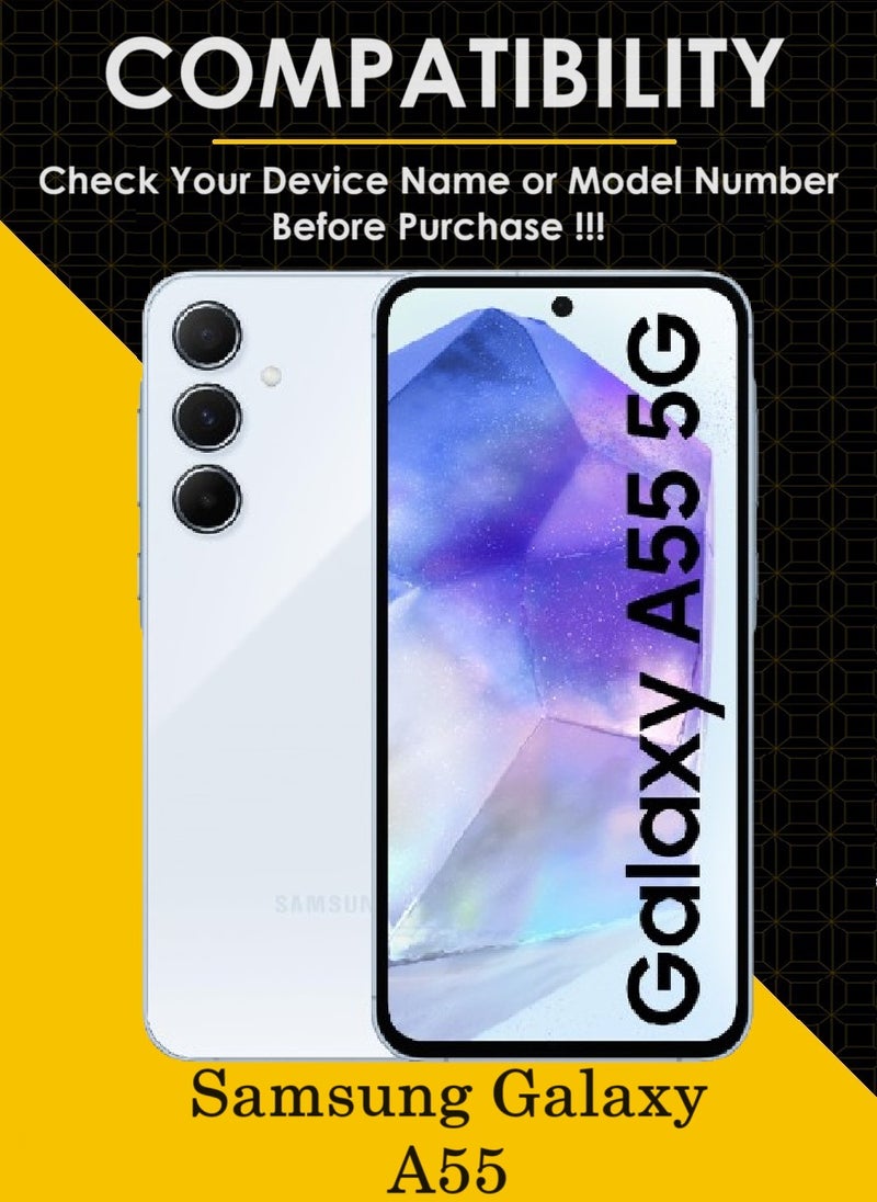 AINA 4 Pieces Tempered Glass Screen Protector 5D Designed For Samsung Galaxy A55 Full Glue Edge to Edge Full Screen Coverage And Bubble Free - Image 3