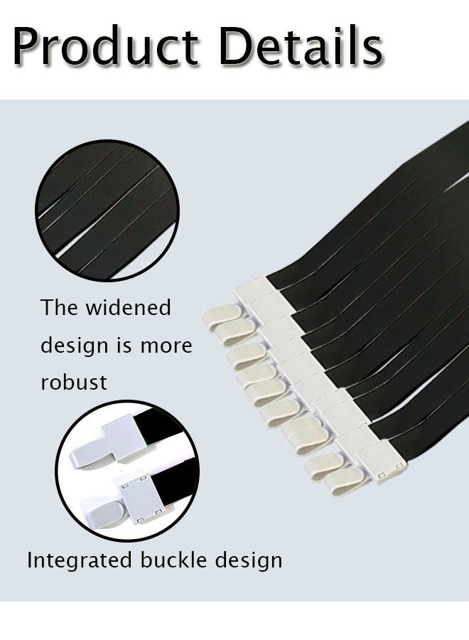 GBQ 10PCS ID Card Holder Lanyard Thickened Lanyard Plastic Card Lanyard Badge Lanyard Exhibition Label Lanyard Black - Image 3