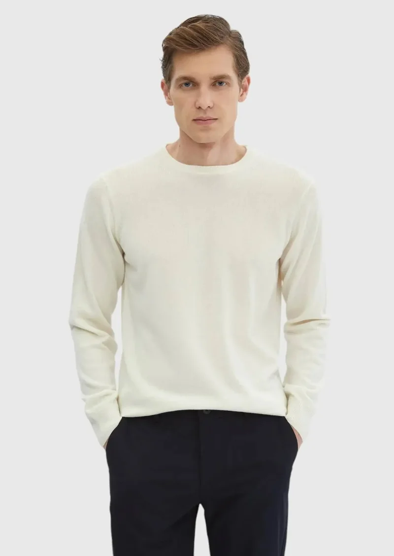 RAMSEY Ecru Knitwear Sweatshirt